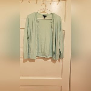 Light minty blue Gap Button up cardigan